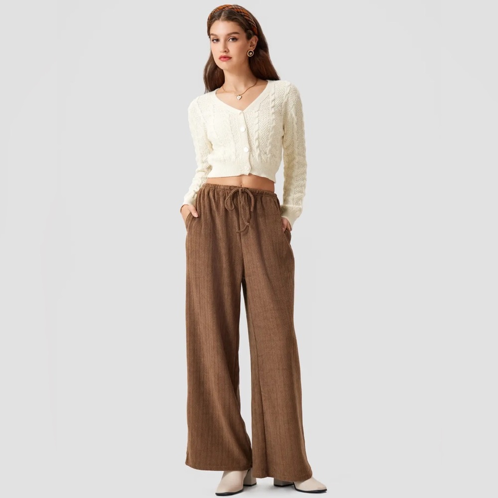 Cider V-Neck Cable Knit Button Sweater